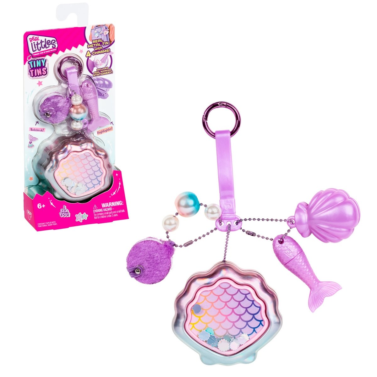 Llavero Metalico Con Accesorios Real Littles - Sirena